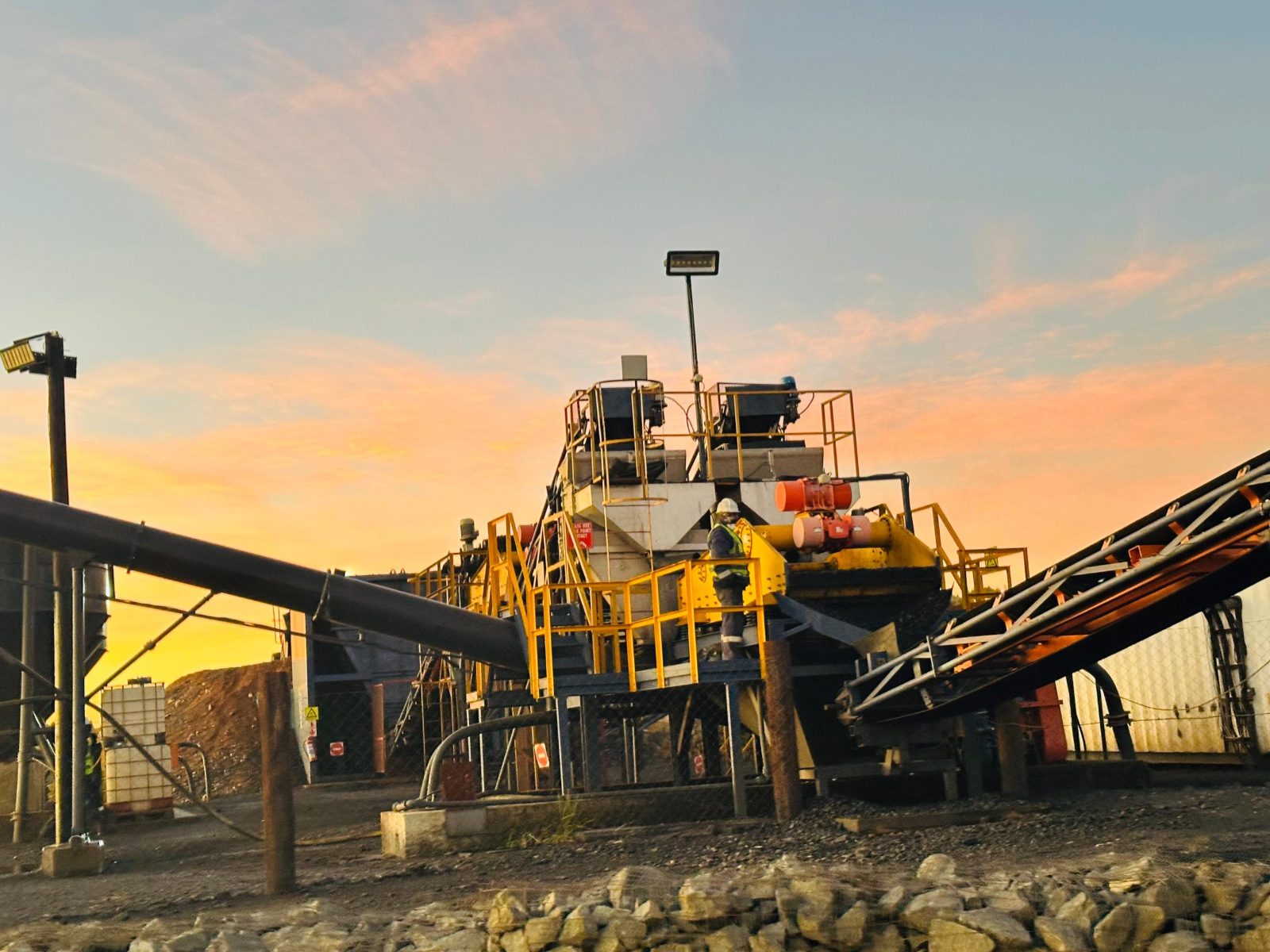 G8 screening plant at sunset