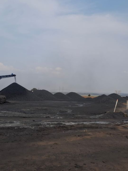 Product stockpiles in the stockyard